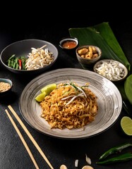 Upscale Pad Thai with Crispy Shrimp