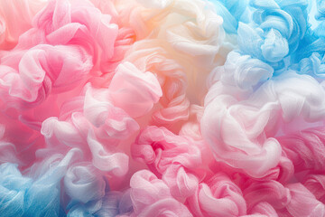 Fototapeta premium Generative ai on theme of beautiful texture soft fluffy cotton, design natural abstract background