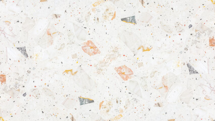 Digital terrazzo marble flooring texture background. skin tile wallpaper luxurious background, terrazzo floor tile on cement surface. White marble texture and background. distressed old textured.