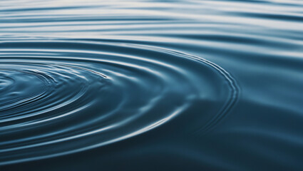 A Serene Portrait of Calm Blue Water Reflections