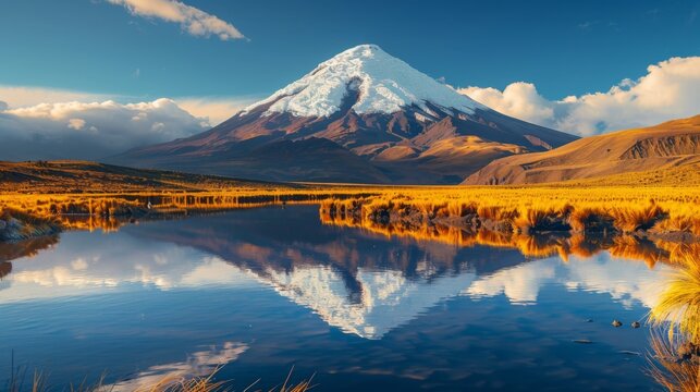 Cotopaxi National Park (Ecuador): Home to the Cotopaxi volcano, one of the highest active volcanoes in the world, the park offers dramatic landscapes of snow-capped peaks and rugged terrain