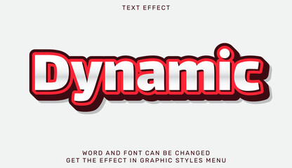 Dynamic text effect template in 3d design