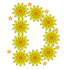 d letter flowers 