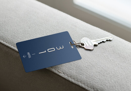 Product Flatlay Hotel Keycard Mockup With Generative AI