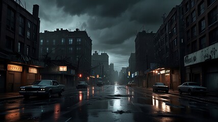 Obraz premium Neon Twilight Metropolis background 
