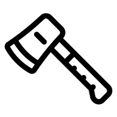 Axe Line Icon. Single icon, line vector icon