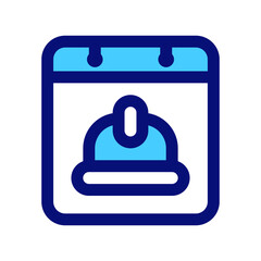 Labor Day Calendar Mixed Icon. Single icon, line and colored vector icon