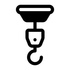 Crane Glyph Icon. Single icon, glyph vector icon