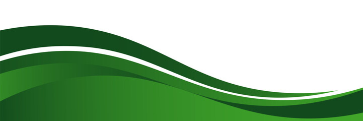 green and white business wave banner background. vector