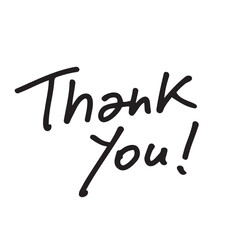 サンキュー　thank you　ペンで書いたおしゃれな手書き文字