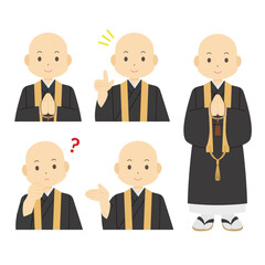 僧侶のイラスト