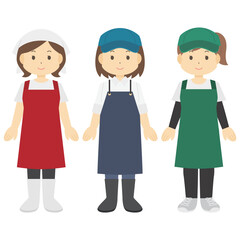 女性店員のイラスト