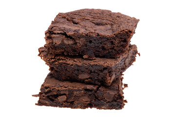 Brownie pie isolated