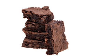 Brownie pie isolated