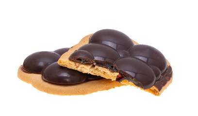 cookies with jam and chocolate