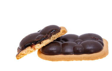 cookies with jam and chocolate