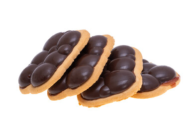 cookies with jam and chocolate