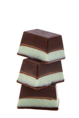 Chocolate candies with mint