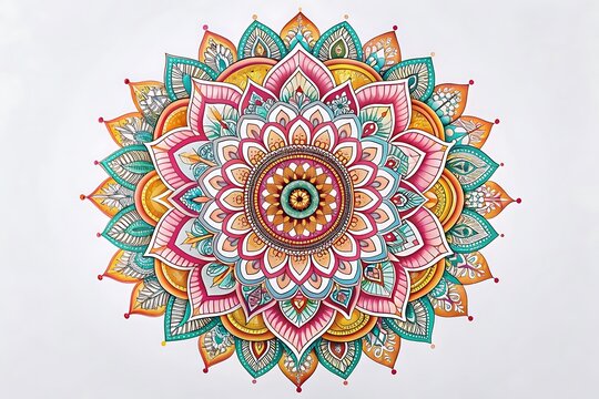 mandala ornament, floral mandala.