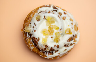 American Cinnabon roll with cinnamon