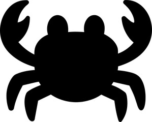 crab Vector illustration on a transparent background. Premium quality symmbols. Glyphs vector icons for concept and graphic design.