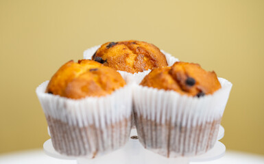 cupcake with chocolate drops