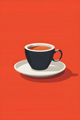 Minimalistic Espresso Cup Icon – Clean and Modern Design Perfect for Digital Interfaces and Coffee Enthusiasts