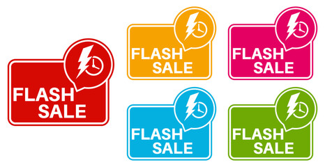 flash sale sticker sign set. Special Offer Banner Template label symbol design vector illustration	