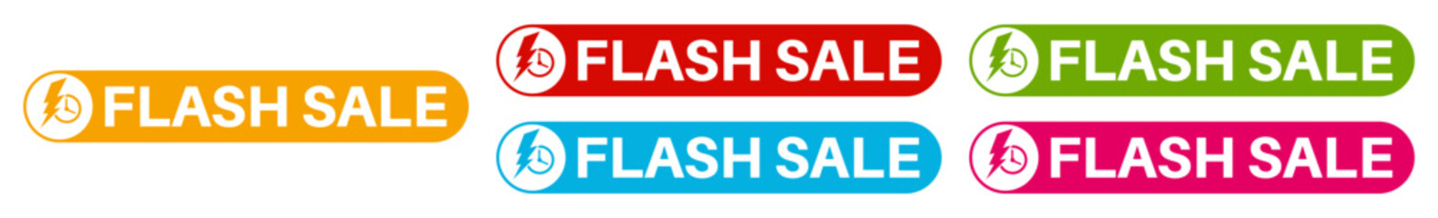 flash sale sticker sign set. Special Offer Banner Template label symbol design vector illustration	