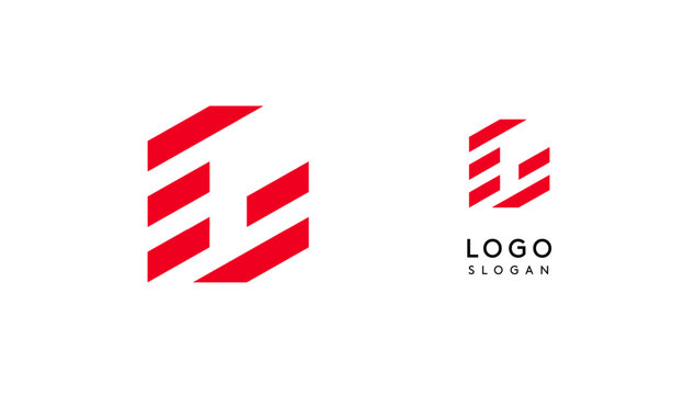Abstract red geometric letter G with parallel lines. Stripes modern logotype concept, futuristic design for an innovative company, minimalist sporty and technological power style. Vector illustration