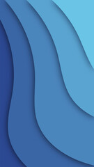 Fototapeta premium Abstract paper cut shape wave background