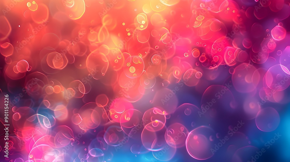 Aufkleber mesmerizing abstract bokeh lights in vibrant colors creating dreamy atmosphere