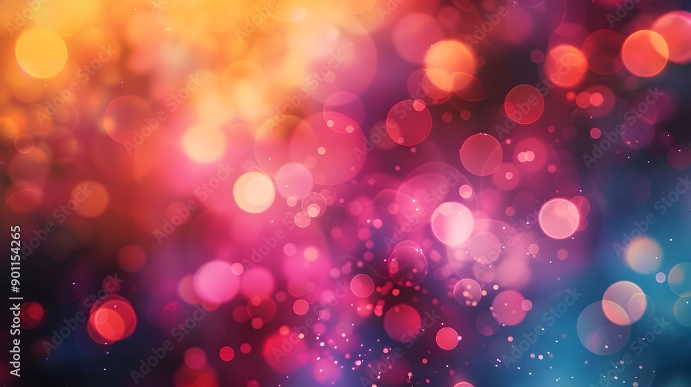 Poster vibrant bokeh lights creating dreamy abstract background
