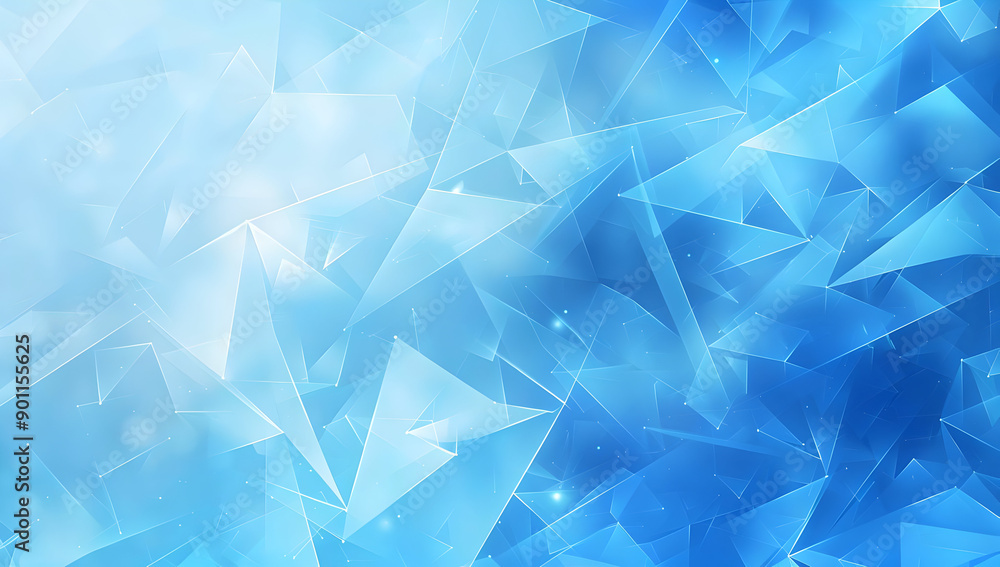 Poster abstract blue geometric background with light and triangular shapes. perfect for modern designs and 