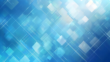 Abstract blue geometric background with light squares and lines. Modern digital design for technology and futuristic themes.