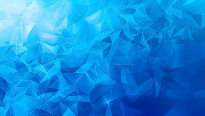 Abstract blue geometric background with triangular shapes and gradients, perfect for design projects and modern digital applications.