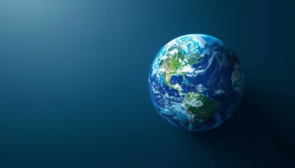Obraz premium Beautifully Detailed Representation of Earth Floating in Space Against a Dark Background