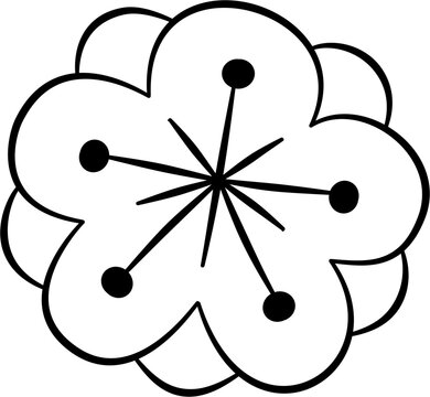 flower Vector hand drawn doodle outline