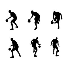 basketball players silhouettes