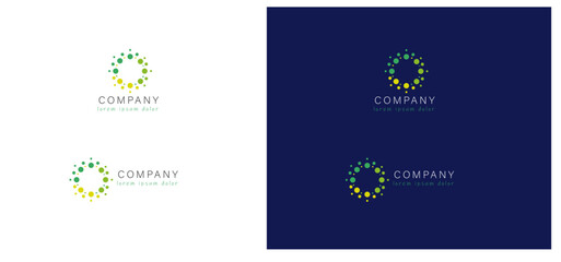 Beautiful circle dots logo design for corporate company or organization