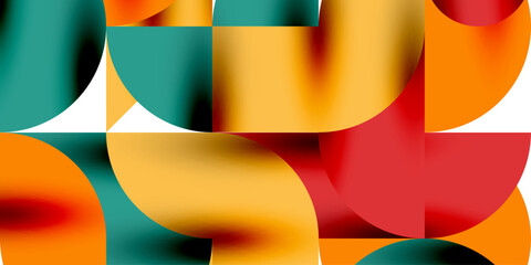 Shadow effect shiny circles and round triangles geometric modern art. Vector Illustration For Wallpaper, Banner, Background, Card, Book Illustration, landing page