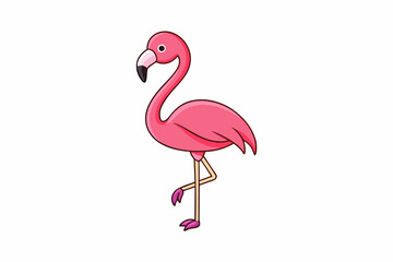 Elegant flamingo vector illustration featuring vibrant colors and intricate details, perfect for nature-themed projects, t-shirts, and home decor.