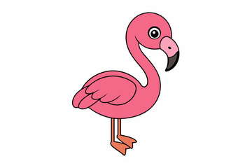 Elegant flamingo vector illustration featuring vibrant colors and intricate details, perfect for nature-themed projects, t-shirts, and home decor.