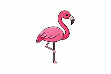 Elegant flamingo vector illustration featuring vibrant colors and intricate details, perfect for nature-themed projects, t-shirts, and home decor.