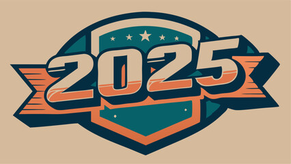 2025 greeting card new year vintage effect for your greeting moment, background your event