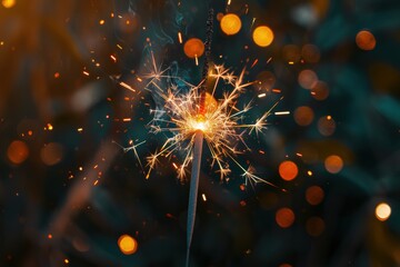 Fototapeta premium Sparkling fireworks display with bright bursts of light