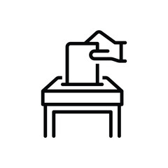 Black line icon for ballot