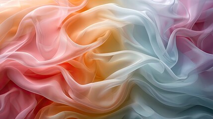 Obraz premium soft and elegant background with a gradient of pastel colors, featuring flowing satin fabric textures