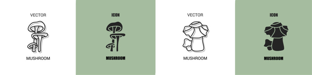 Mushroom icon line. Mushroom vector illustration.