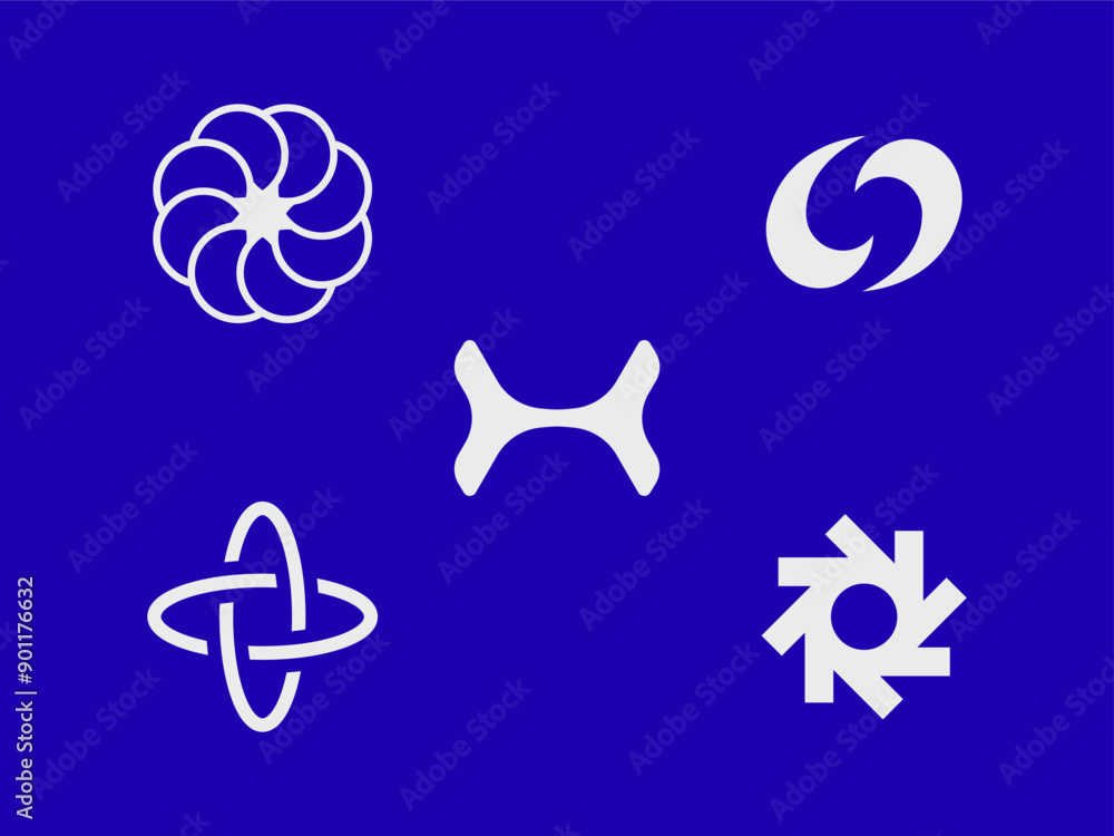 Poster retro futuristic elements. y2k style abstract graphic geometric symbols and objects. pack of 2000s s